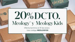 Estamos dando un 20% de descuento en los pedidos en línea de Meology Essentials, Meology Essentials Plus y Meology Kids usando el código promocional: MEOLOGY20. Oferta termina el 31 de enero.