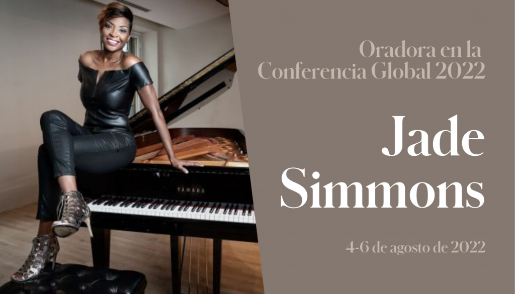 La Familia Shaklee se complace en dar la bienvenida a Jade Simmons, celebrada pianista de concierto, poderosa oradora motivacional y experiencial, como uno de nuestros oradores principales de la Conferencia Global de Shaklee 2022.