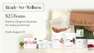We want everyone to experience the beauty and simplicity of the Ready Set Wellness Bundle, so we’re making it available to the whole Shaklee Family for the special price of $189. Ends August 31.