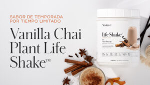 Hay un sabor completamente nuevo para el otoño que seguramente será uno de los favoritos. (¡Y está en nuestra proteína vegetal!) ¡A la venta a partir del martes 25 de octubre, Life Shake™ Plant in Vanilla Chai!