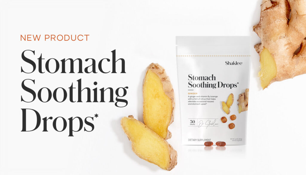 New Stomach Soothing Drops* help calm and settle your stomach with a powerful-but-gentle blend of vitamin B6 and ginger in a soothing lozenge that tastes great and provides fast symptom relief.*