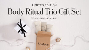 We’re making the holidays merry, bright, and beautiful with a new, limited-edition Body Ritual Trio Gift Set…perfectly packaged for the gift-giving season.