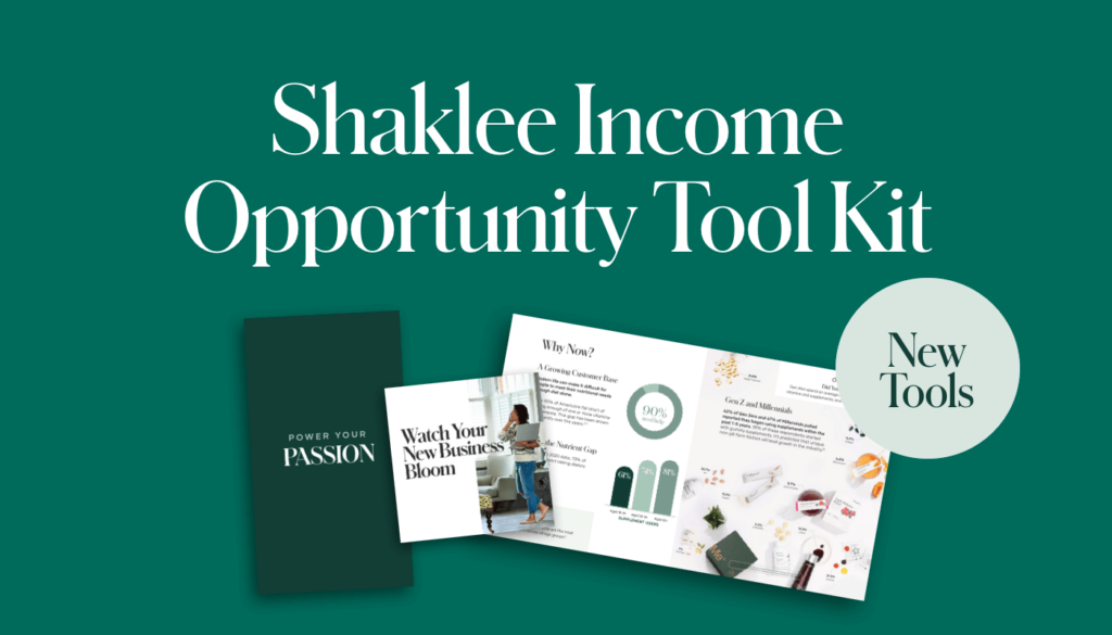 Invite new people to join your team and start their own wellness business with the new Shaklee Opportunity Tool Kit. This suite of tools is everything you need to share our income opportunity with ease – in person, online, and on the go!
