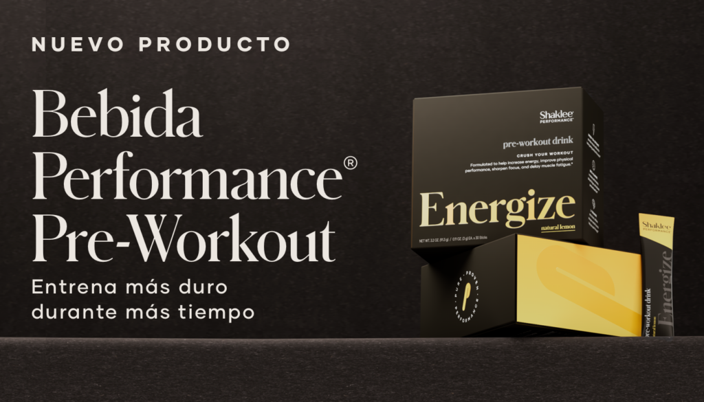 ¡Prepárate para hacer ejercicio más duro, más tiempo! Disponible desde el 12 de junio: NUEVO Performance® Pre-Workout Energy Drink