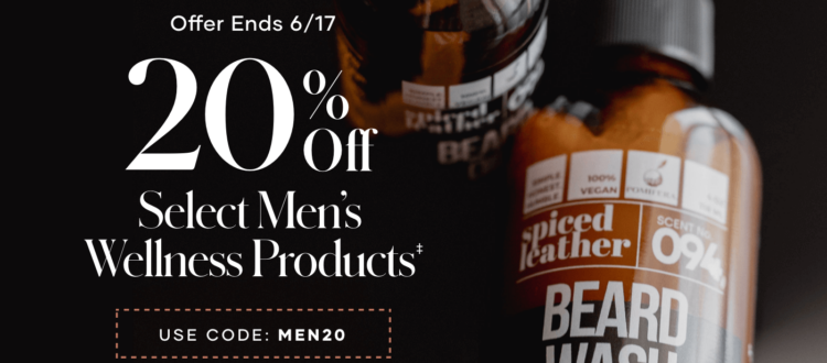 20 Percent Off Select Men’s Products | 6/1 – 6/17 - Shaklee News & Events