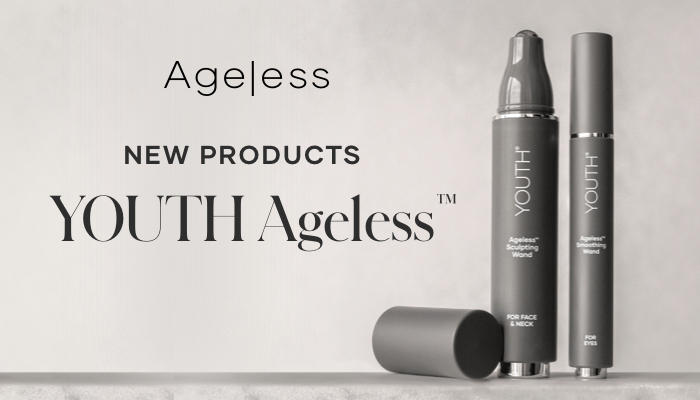 Meet the New Face of Ageless – YOUTH Ageless™ Sculpting Wand for Face & Neck, and YOUTH Ageless™ Smoothing Wand for Eyes – our new clinically tested treatments for expression lines and wrinkles.
