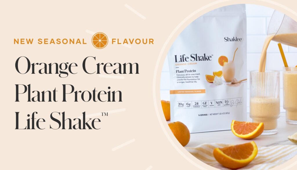 Available for sale starting June 19, seasonal Life Shake™ Plant Protein in Orange Cream.