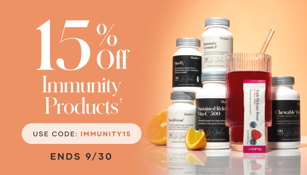 During the month of September, we’re giving 15% off select immunity products.