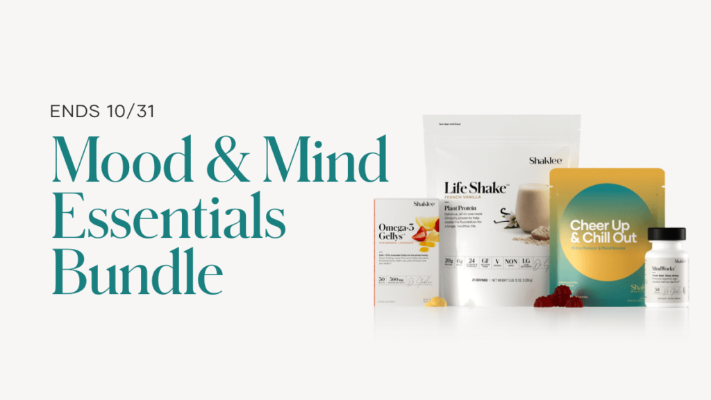 To support your “Mindset Glow Up” Wellness Group this month, we’re offering a specially priced Mood & Mind Essentials Bundle for $169 Member Price (a $234 Product Value). Must use promo code: CALM15