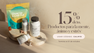 15% de descuento en productos para la mente, estado de ánimo y estrés | 1 -31 de octubre