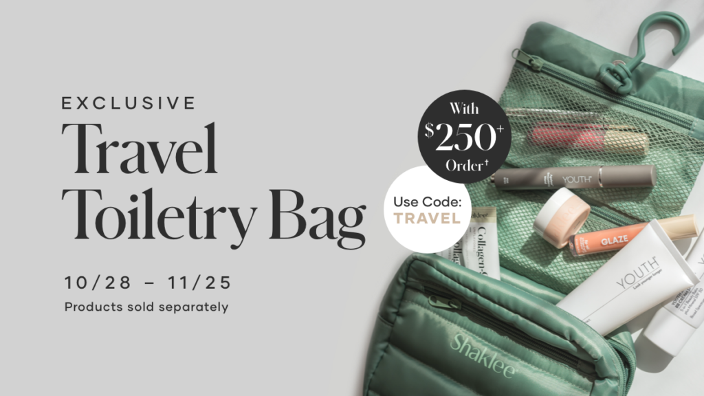 From 10/28 to 11/25, with Any $250 or More Purchase, Get a Free Travel Toiletry Bag. Use promo code: TRAVEL