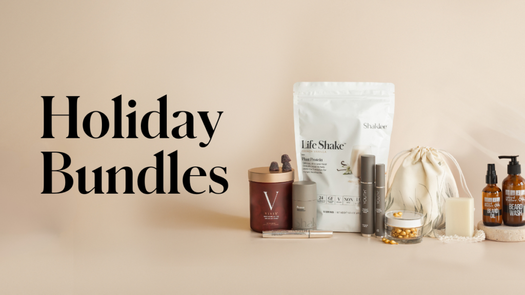 Choose from these limited-edition curated Holiday Gift Sets wrapped and ready to gift in a beautiful, reusable gift bag for customers to purchase, and for family and friends.