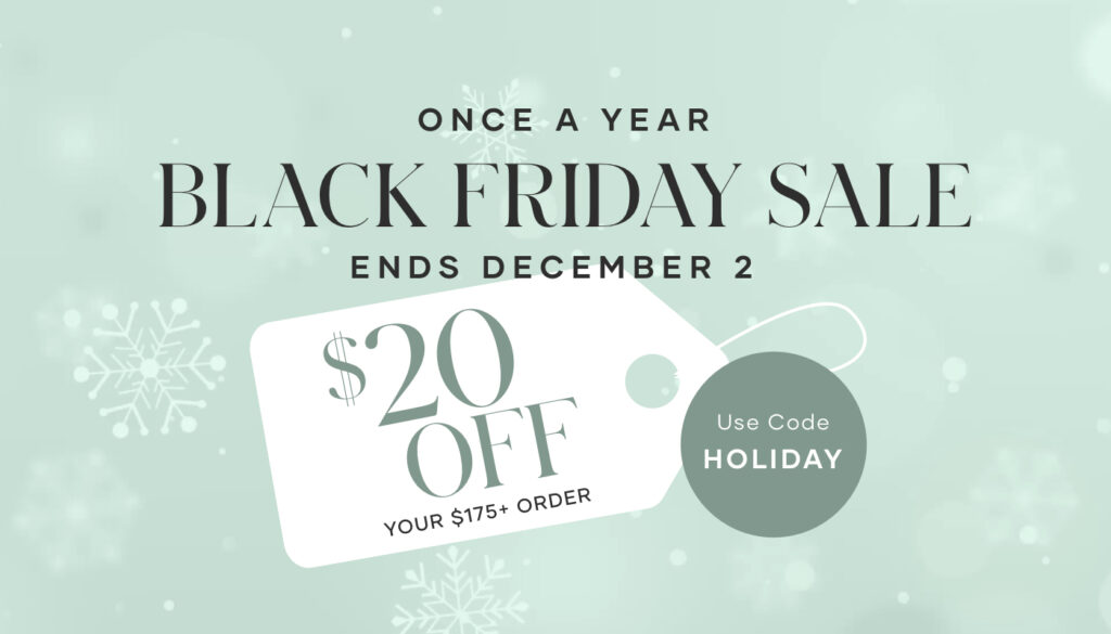 With orders of $175 or more, customers can get $20 off. Must use promo code: HOLIDAY.