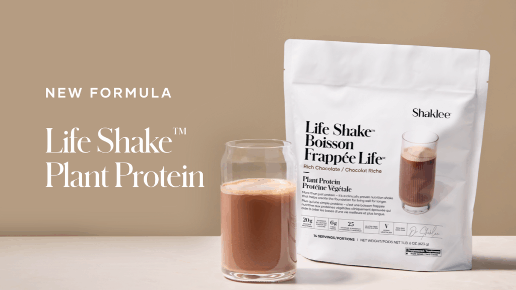 Introducing NEW Life Shake Plant Protein PLUS comprehensive nutrition to help create the foundation for living well longer.