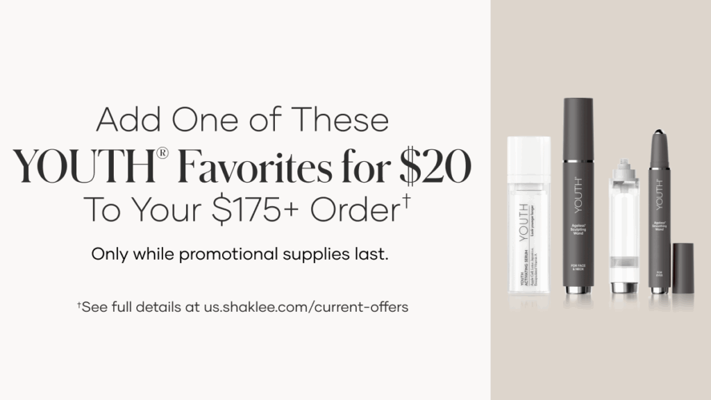 February just got more radiant—spend $175 and unlock your choice of a luxe YOUTH® skincare favorite for only $20, all month long.