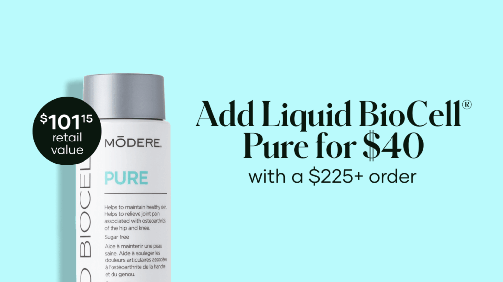 In March, help relieve joint pain and maintain healthy skin – spend $225+ and score Liquid BioCell® Pure for only $40, all month long.