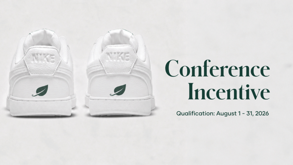 We want to reward you when you build on the excitement and momentum of Nashville and invite others to get started with Shaklee by outfitting you in a pair of stylish Shaklee-branded Nike® Court Vision Low sneaks.